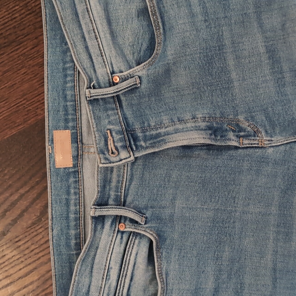 Mother Lil Mid Rise Dazzler Ankle Fray Jeans - Picture 3 of 8